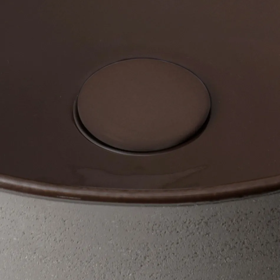 Umywalka nablatowa z naturalnego materiału ziemnego w różnych wykończeniach - Balance Viadurini