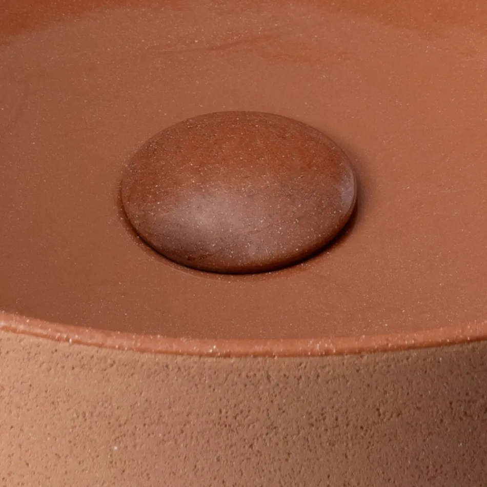 Umywalka nablatowa z naturalnego materiału ziemnego w różnych wykończeniach - Balance Viadurini