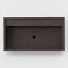 Prostokątna umywalka nablatowa z kamionki porcelanowej Made in Italy - Cervia Viadurini