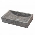 Umywalka prostokątna kamień naturalny szary Satun