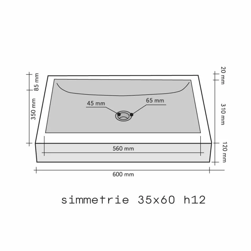 Blat Pomoc Prostokątny Kamień Naturalny Czarny Satun Viadurini