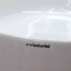 Prostokątna umywalka nablatowa L 80 cm w ceramice Wykonane we Włoszech - Piacione Viadurini