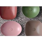 Okrągła umywalka nablatowa z ceramiki Made in Italy - Zarro Viadurini