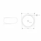 Okrągła umywalka nablatowa w wyjątkowym stylu Pure Onyx - Ramiro Viadurini