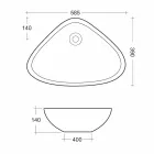 Umywalka w kształcie blatu z białej ceramiki Wykonana we Włoszech - Hamburg Viadurini