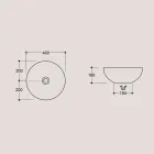 Okrągła umywalka nablatowa z błyszczącej ceramiki Made in Italy - Chicco Viadurini