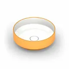 Okrągła, nowoczesna ceramiczna umywalka nablatowa wykonana we Włoszech, Yoel Viadurini