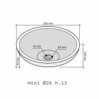 Okrągła umywalka nablatowa w lokalu Sula onyx Viadurini