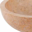 z okrągłą umywalką w kamieniu naturalnym Red Hioba Viadurini