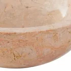 z okrągłą umywalką w kamieniu naturalnym Red Hioba Viadurini