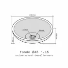 Umywalka z naturalnego kamienia okrągła Kari Viadurini