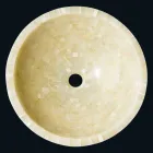 Umywalka okrągła wsparcie w miód Onyx kamienia Kilian Viadurini