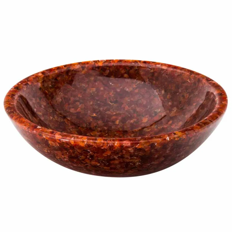 Blat okrągły wsparcie w sztucznej żywicy i kamienia chmurze Viadurini