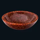 Blat okrągły wsparcie w sztucznej żywicy i kamienia chmurze Viadurini