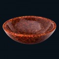 Okrągła umywalka nablatowa ze sztucznej żywicy i kamienia Nube