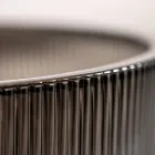 Okrągła umywalka nablatowa ze szkła weneckiego Plissè Made in Italy - cyrkon Viadurini