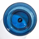 Okrągła umywalka nablatowa ze szkła weneckiego Plissè Made in Italy - cyrkon Viadurini