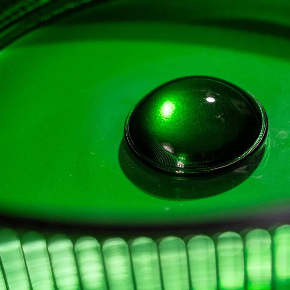 Okrągła umywalka nablatowa ze szkła weneckiego Plissè Made in Italy - cyrkon Viadurini