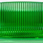 Okrągła umywalka nablatowa ze szkła weneckiego Plissè Made in Italy - cyrkon Viadurini