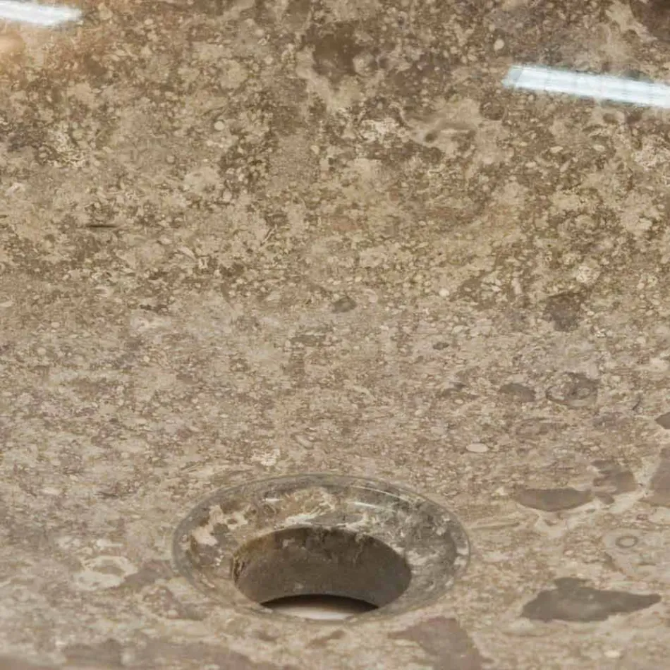 Umywalka okrągła wsparcia, unikalny, naturalny kamień Ziva Viadurini