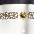 Umywalka łazienkowa podtynkowa z gliny ogniowej i złota wykonana we Włoszech, Otis Viadurini