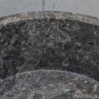 Wolnostojąca umywalka łazienkowa cylindryczna z szarego marmuru - Cremino Viadurini