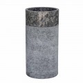 Wolnostojąca umywalka łazienkowa cylindryczna z szarego marmuru - Cremino