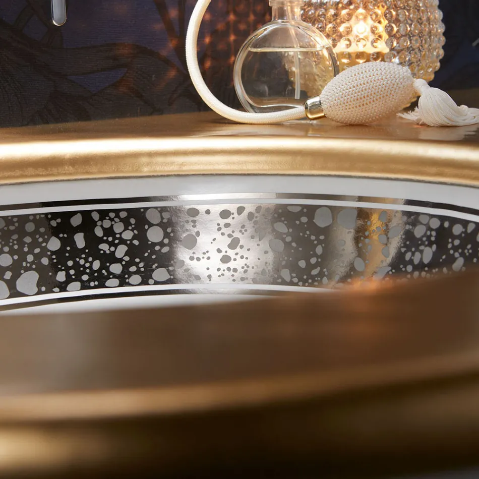 Wbudowana umywalka łazienkowa z ręcznie odlewanej gliny szamotowej Made in Italy - Erioli Viadurini