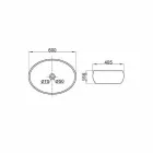 Umywalka biała ceramiczna owalna nablatowa Made in Italy - Bergen Viadurini