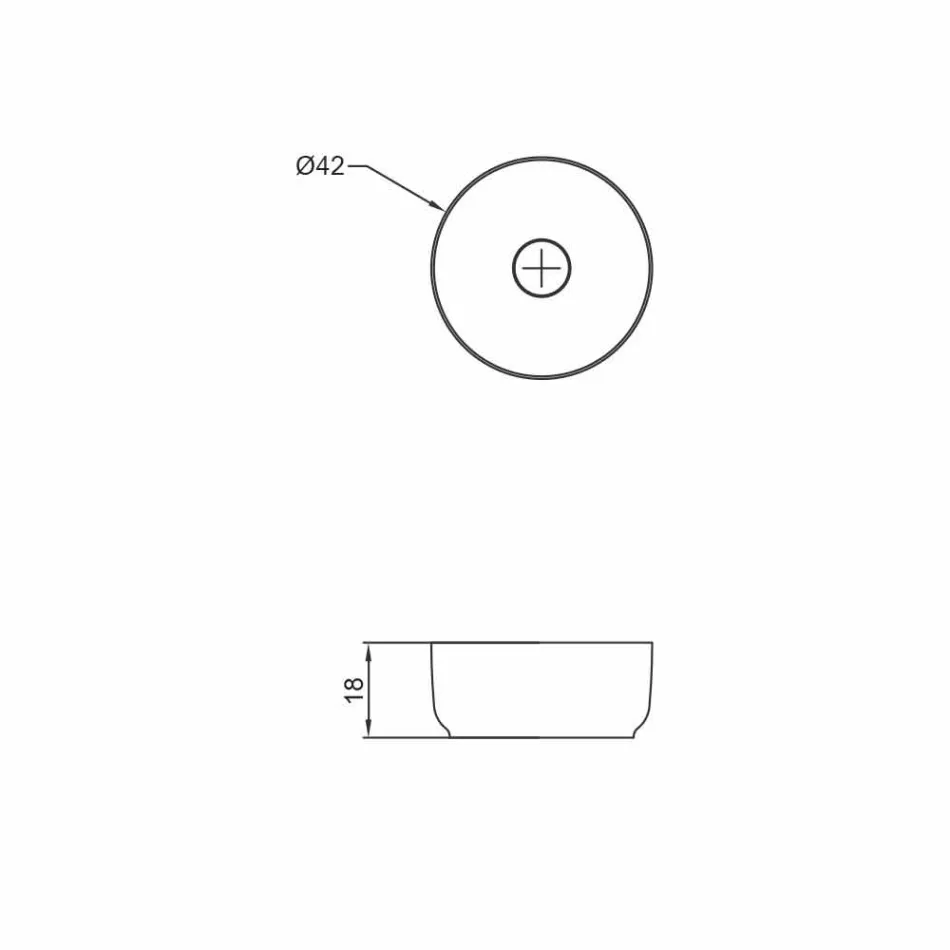 Nowoczesna umywalka wolnostojąca okrągła wykonana we Włoszech Dalmine Viadurini