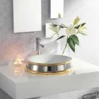 Designowa umywalka wnękowa w glinie ogniowej wykonana we Włoszech, Manilo Viadurini