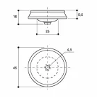 Designowa umywalka wnękowa w glinie ogniowej wykonana we Włoszech, Manilo Viadurini