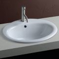 Klasyczny design, biała ceramiczna umywalka blatowa - Papavero