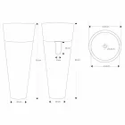 Nowoczesna wolnostojąca umywalka na słupku z białego marmuru - Merlo Viadurini