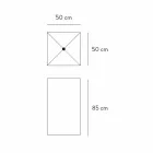 Umywalka podłogowa z geometrycznym wzorem z gresu porcelanowego 4 wykończenia - Calogero Viadurini