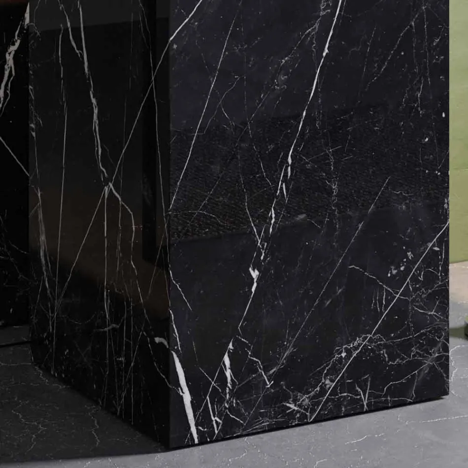 Umywalka podłogowa z geometrycznym wzorem z gresu porcelanowego 4 wykończenia - Calogero Viadurini