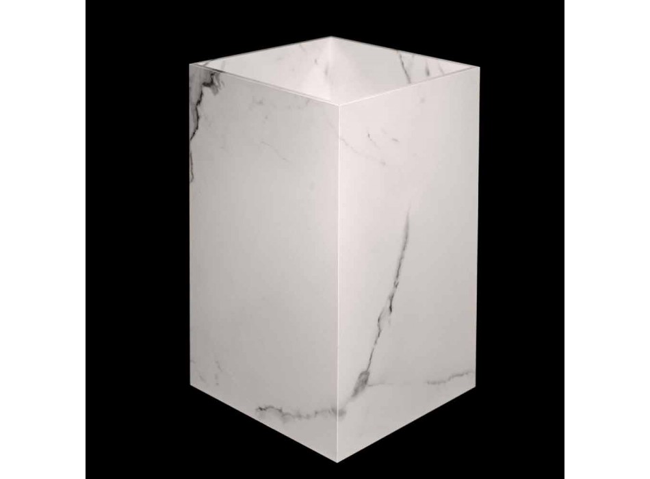 Umywalka podłogowa z geometrycznym wzorem z gresu porcelanowego 4 wykończenia - Calogero Viadurini