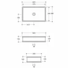 Zaprojektuj umywalkę ceramiczną nablatową ze złotą obwódką wykonaną we Włoszech Debora Viadurini