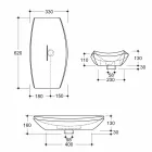 Projekt ceramiczna umywalka nablatowa wykonana we Włoszech Laura Viadurini
