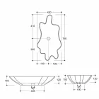 Designerska umywalka ceramiczna czarno-złota wykonana we Włoszech Rayan Viadurini