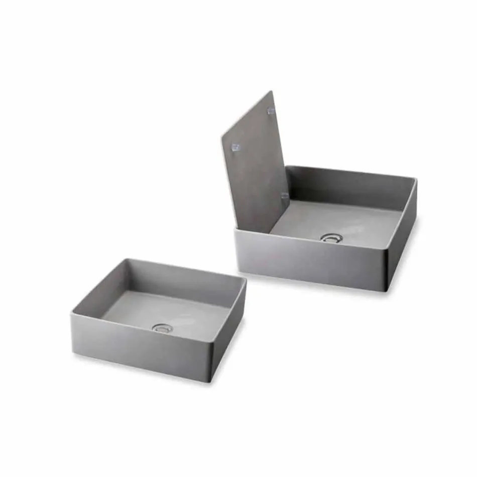 Designerska umywalka nablatowa z płytą żywiczną - Duca Viadurini