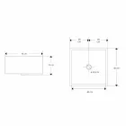 Designerska umywalka nablatowa z płytą żywiczną - Duca Viadurini