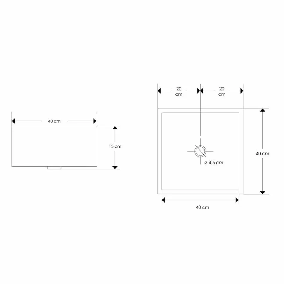 Designerska umywalka nablatowa z płytą żywiczną - Duca Viadurini