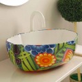 Umywalka ceramiczna nablatowa design model Oscar, made in Italy