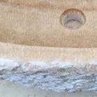 Umywalka nablatowa do łazienki Laia z kamienia naturalnego Viadurini