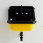 Prostokątna dwukolorowa ceramiczna umywalka ścienna Jacob Viadurini