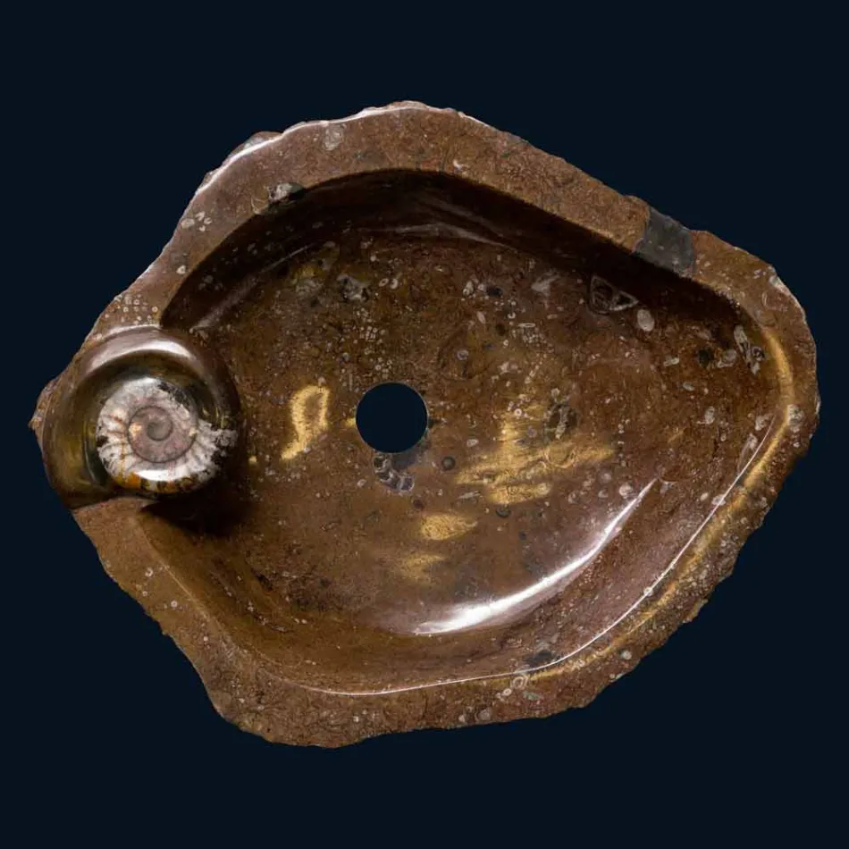 projekt umywalka wpuszczana marmur / support Samir, jeden kawałek Viadurini