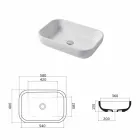 Design Blat Umywalki lub Ściany w Ceramicznym Riardo Viadurini