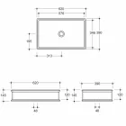 Współczesny blat ceramiczna umywalka wykonana we Włoszech Debora Viadurini