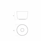 Wolnostojąca okrągła umywalka nablatowa produkowana we Włoszech, Lallio Viadurini